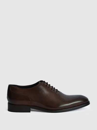 Reiss Dark Brown Leather Whole Cut Shoes