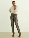 Reiss Dark Gold Sparkle Tapered Trousers