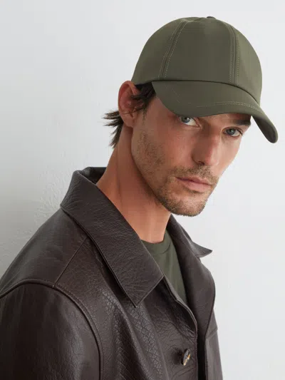 Reiss Dark Green Caleb Technical Logo-embroidered Baseball Cap
