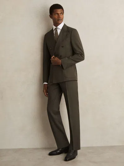 Reiss Dark Green Forest Slim-fit Suit Trousers