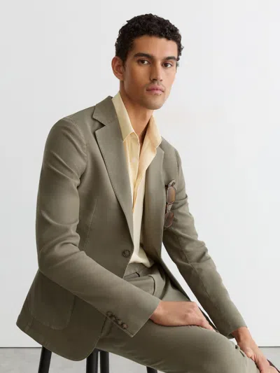 Reiss Jason Tailored Fit Blazer In Green