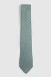 Reiss Dark Green Orta Silk Chain Pattern Tie