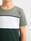 Reiss Dark Green/sage/off White T-shirt In Multi