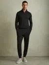 Reiss Dark Military Green Billings Merino Wool Blend Drawstring Joggers