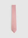Reiss Dark Pink Textured Silk Blend Tie