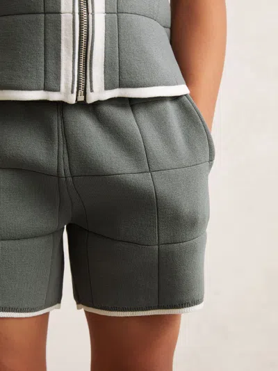 Reiss Kids' Dark Sage Green Shorts In Gray