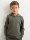 Reiss Dark Sage Hoodie In Gray