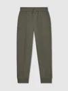 Reiss Dark Sage 13-14 Yrs Interlock Drawstring Joggers
