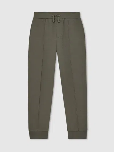 Reiss Dark Sage Joggers In Green