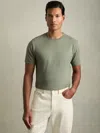 Reiss Dark Sage Bless Cotton-jersey Crew Neck T-shirt