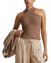 Reiss Darla Cross Front Top In Neutral Tan In Brown