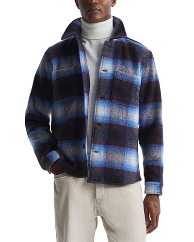 Reiss Davis Wool-blend Shirt In Black
