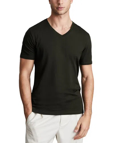 Reiss Dayton Vee Neck T-shirt In Black