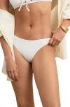 Reiss Iris Button Detail Bikini Bottom In White