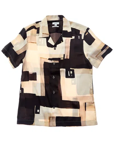 Reiss Deekay Cuban Shirt In Beige