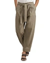 Reiss Delia Cotton Parachute Pants In Khaki