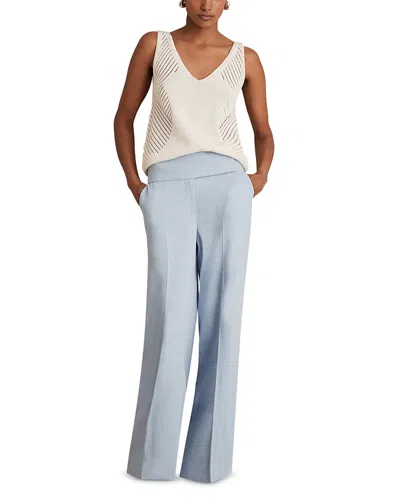 Reiss Delilah Wide Leg Trousers In Blue