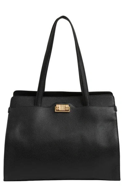 Reiss Delphine Leather Tote In Pattern