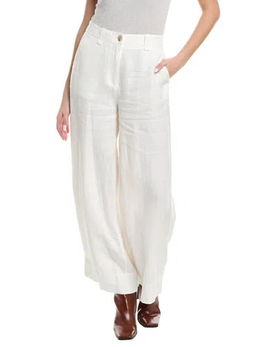 Reiss Demi Linen Wide Leg In White