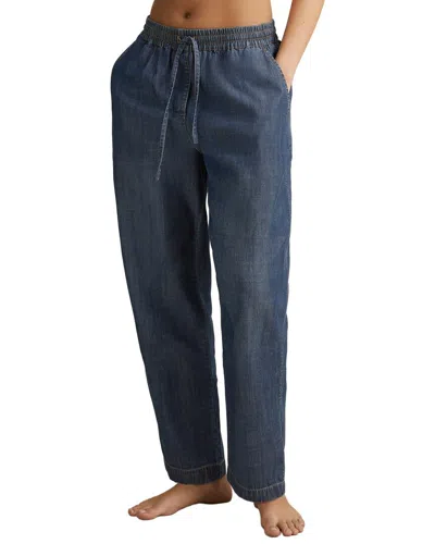 Reiss Denim-look Tapered Trouser In Blue