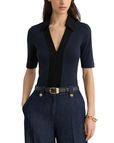 Reiss Denny Color Blocked Polo Top In Multi