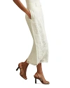 Reiss Ivory Burnout Floral Midi Skirt In Ivory