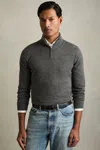 Reiss Derby Grey Marl Merino Wool Half-zip Funnel Neck Jumper In Derby Grey Marl