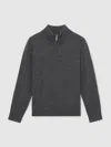 Reiss Derby Grey Melange Jumper In Black