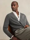 Reiss Derby Grey Melange West Merino Wool Button-through Cardigan In Gray