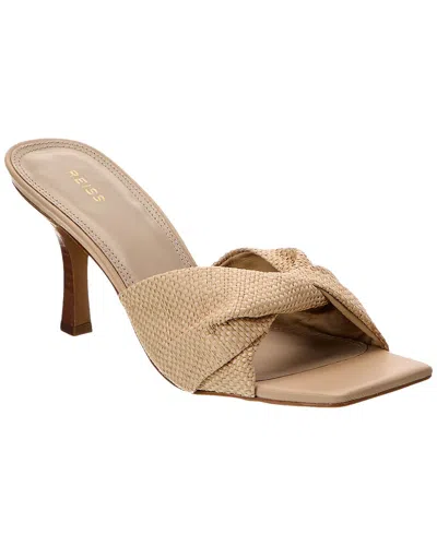 Reiss Devon Raffia Mule In Brown