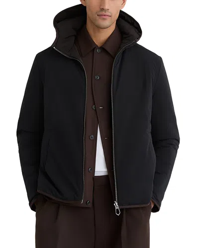 Reiss Devonay Reversible Puffer Jacket In Black