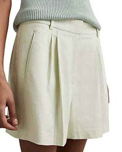Reiss Dianna Pleated Shorts In Mint