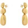 Reiss Gold Dinah Tone Dome Drop Earrings In Gold