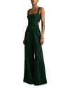 Reiss Womens Green Dion Square-neck Wide-leg Woven Jumpsuit In Green