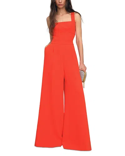 Reiss Dion Wide Leg Jumpsuit In Red