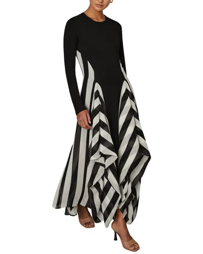 Reiss Dita Jersey Woven Mix Midi Dress In Multi