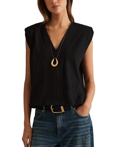 Reiss Dixie Jersey Vest In Black