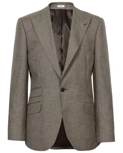 Reiss Dome Wool Suit Jacket In Gray