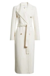 Reiss Dora Double Breasted Wool Blend Coat In Multi