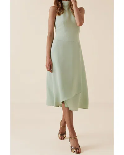 Reiss Doriana High-neck Dress In Green