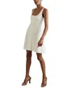 Reiss Dorothea Short Lace Linen Shift Dress In White