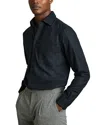 Reiss Navy Twin-pocket Button-through Overshirt In Navy