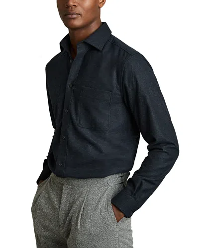 REISS CRAWFORD LONG SLEEVE BUTTON UP TWIN POCKET OVERSHIRT