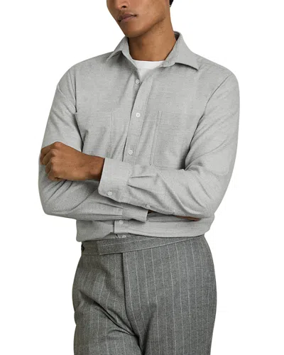 Reiss Double Patch Pocket Shirt In Soft Grey