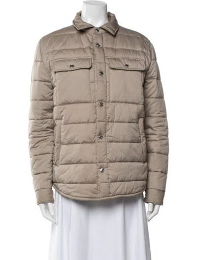 Pre-owned Reiss Down Jacket In Neutrals