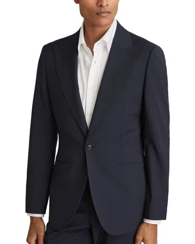 Reiss Dream Peak Blazer Wool-blend Formal Jacket In Animal Print