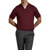 Reiss Mens Brick Red Duchie Open-neck Wool Polo Shirt In Red