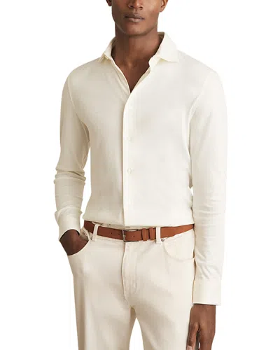 Reiss Duke Airwater Finish Cotton Jersey Shirt In Neutral