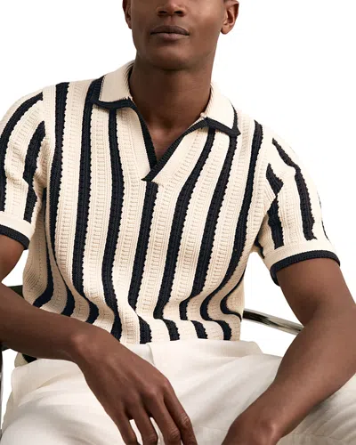 REISS DUNCAN SHORT SLEEVE POLO SWEATER
