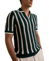 Reiss Duncan Textured Polo Shirt In Multi